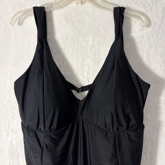 Swimsuits For All New With Tag Black Swim Dress Size 24 Beach Resort - Picture 2 of 10